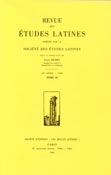 Imagen de portada de la revista Revue des etudes latines