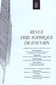 Imagen de portada de la revista Revue philosophique de Louvain