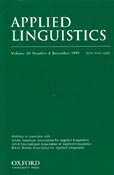 Imagen de portada de la revista Applied linguistics
