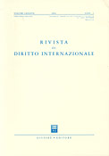 Imagen de portada de la revista Rivista di diritto internazionale