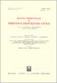 Imagen de portada de la revista Rivista trimestrale di diritto e procedura civile