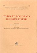 Imagen de portada de la revista Studia et documenta historiae et iuris