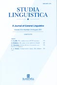 Imagen de portada de la revista Studia linguistica