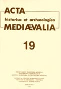 Imagen de portada de la revista Acta historica et archaeologica mediaevalia
