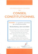 Imagen de portada de la revista Les Nouveaux cahiers du Conseil Constitutionnel