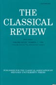 Imagen de portada de la revista Classical review