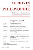 Imagen de portada de la revista Archives de philosophie