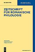 Imagen de portada de la revista Zeitschrift für romanische Philologie