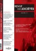 Imagen de portada de la revista Revue des sociétés