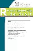 Imagen de portada de la revista Revue générale de droit