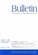 Imagen de portada de la revista Bulletin de la Société Mathématique de France