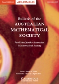 Imagen de portada de la revista Bulletin of the Australian Mathematical Society