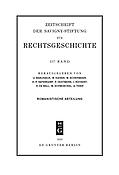 Imagen de portada de la revista Zeitschrift der Savigny-Stiftung für Rechtsgeschichte