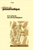 Imagen de portada de la revista Cahiers de praxématique