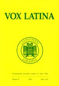 Imagen de portada de la revista Vox latina