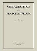 Imagen de portada de la revista Giornale critico della filosofia italiana