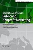 Imagen de portada de la revista International review on public and nonprofit marketing