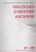 Imagen de portada de la revista Dialogues d'histoire ancienne