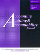 Imagen de portada de la revista Accounting auditing and accountability journal