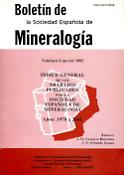 Imagen de portada de la revista Boletín de la Sociedad Española de Mineralogía
