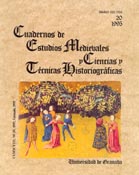 Imagen de portada de la revista Cuadernos de estudios medievales y ciencias y técnicas historiográficas