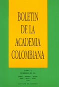 Imagen de portada de la revista Boletín de la Academia colombiana