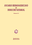 Imagen de portada de la revista Anuario iberoamericano de derecho notarial