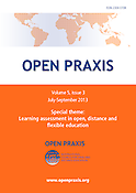 Imagen de portada de la revista Open Praxis