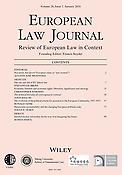 Imagen de portada de la revista European Law Journal