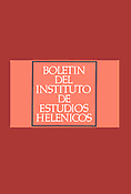 Imagen de portada de la revista Boletín del Instituto de Estudios Helénicos