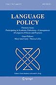 Imagen de portada de la revista Language policy