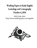 Imagen de portada de la revista Working Papers in Early English Lexicology and Lexicography ( WPEELEX )