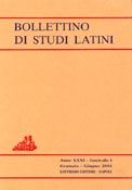 Imagen de portada de la revista Bollettino di studi latini