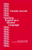 Imagen de portada de la revista TESL Canada Journal = Revue TESL du Canada