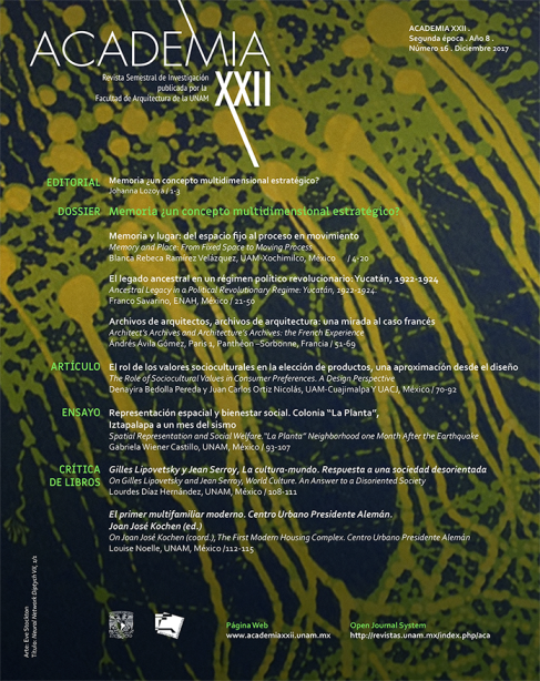 Imagen de portada de la revista Academia XXII