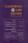 Imagen de portada de la revista California law review