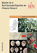 Imagen de portada de la revista Boletín de la Real Sociedad Española de Historia Natural
