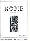Imagen de portada de la revista Kobie. Paleoantropología