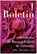 Imagen de portada de la revista Boletín de la Academia de Buenas Letras de Granada