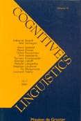 Imagen de portada de la revista Cognitive linguistics
