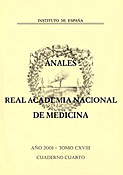 Imagen de portada de la revista Anales de la Real Academia Nacional de Medicina