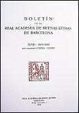 Imagen de portada de la revista Boletín de la Real Academia de Buenas Letras de Barcelona