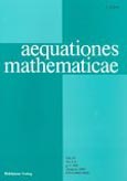 Imagen de portada de la revista Aequationes mathematicae