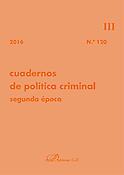 Imagen de portada de la revista Cuadernos de política criminal