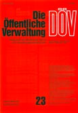 Imagen de portada de la revista Die offentliche verwaltung