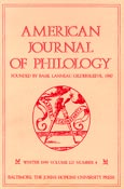 Imagen de portada de la revista American journal of philology
