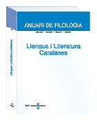 Imagen de portada de la revista Anuari de filologia. Secció C, Llengua i literatura catalanes
