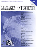 Imagen de portada de la revista Management science
