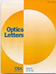 Imagen de portada de la revista Optics letters