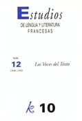 Imagen de portada de la revista Estudios de lengua y literatura francesas